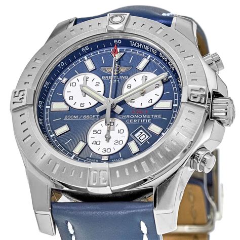 breitling colt blue leather strap|breitling leather strap 22mm.